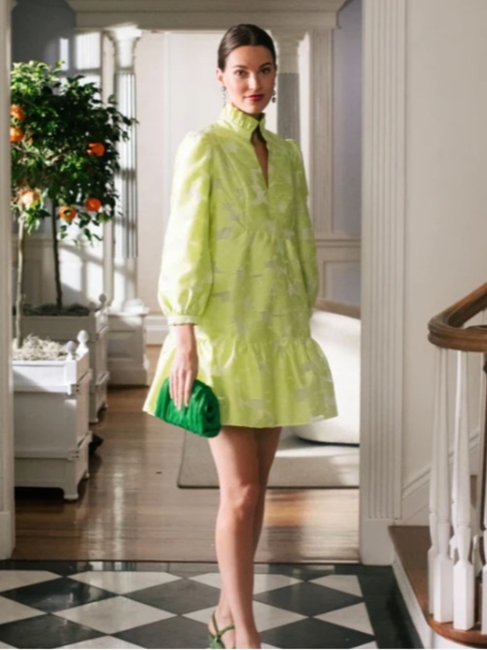NWT Tuckernuck Citron Fil Coupé Palmerston Dress